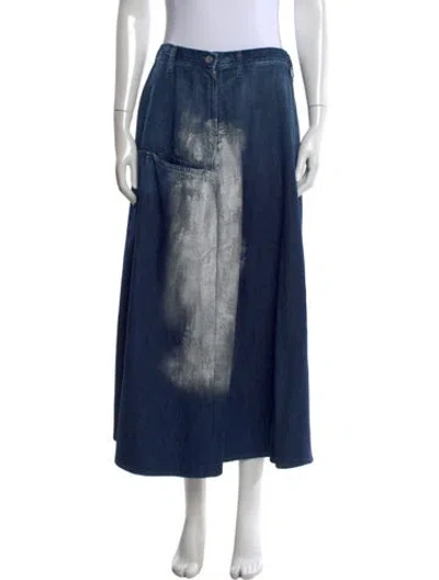 Pre-owned Y's Midi Length Skirt In Black