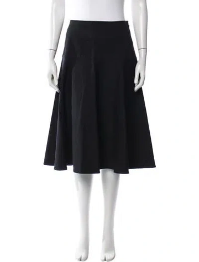 Pre-owned Y's Midi Length Skirt In Black