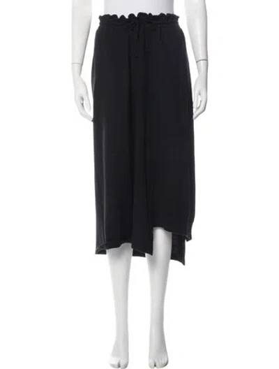 Pre-owned Y's Midi Length Skirt In Blue