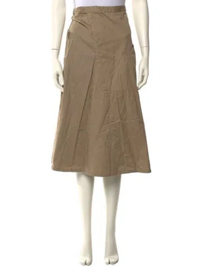 Pre-owned Y's Midi Length Skirt In Neutral