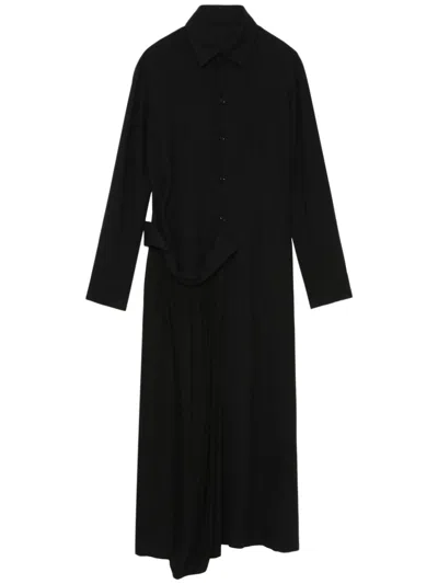 Y's Midi Shirt Dress In Black