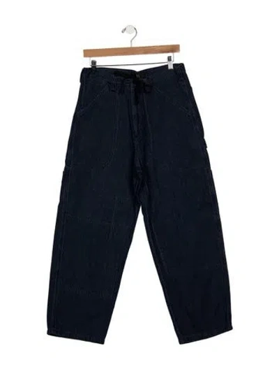 Pre-owned Y's Mid-rise Wide Leg Jeans In Blue