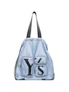 Y's Multi-pocket Tote Bag In Blue