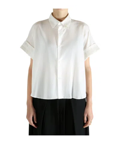 Y's N-short Cuffs B Shirt In White