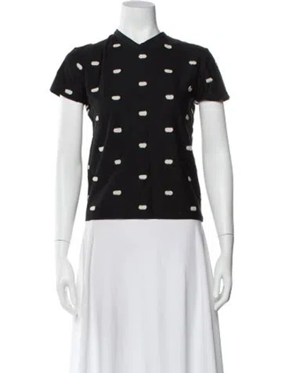 Pre-owned Y's Nylon Polka Dot Print T-shirt In Multi