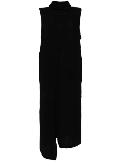 Y's O Hn Sleeveless Dress In Black