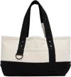 Y's Off-white & Black Mini Washer Canvas Bag
