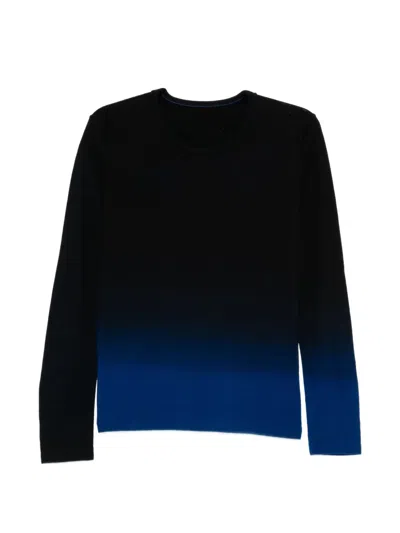 Y's Ombré-effect Sweater In Black