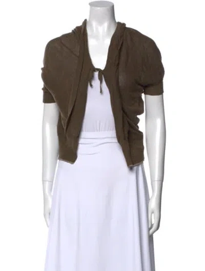 Pre-owned Y's Open Front Sweater In Neutral