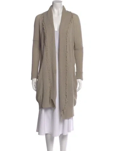 Pre-owned Y's Open Front Sweater In Neutrals