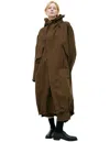 Y's Oversize Parka With Hood In Khaki