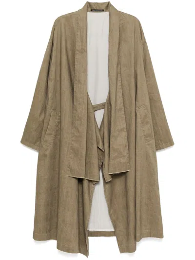 Y's Oversized Coat In Braun