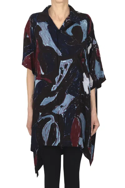 Y's Oversized Printed Shirt In Multi