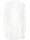 Y's Panel-appliqué Cotton Shirt In White