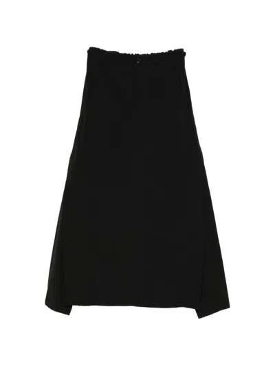 Y's Paneled Flare Midi Skirt In Black