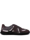 Y's Paneled Low-top Sneakers In Brown
