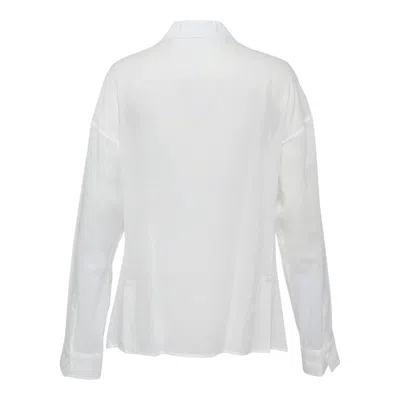 Y's Paneled Short Blouse In White