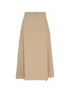 Y's Panelled Flared Skirt In Neutral