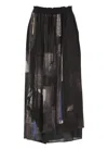 Y's Pants With Geometric Pattern In Grey
