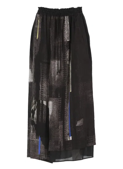 Y'S PANTS WITH GEOMETRIC PATTERN
