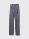Y's Pleated-front Wool Trousers In Gray