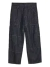 Y's Patch-pocket Cotton Trousers In Black