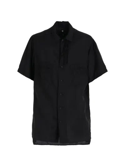 Y's Patch-pocket Short-sleeve Shirt In Black