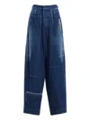 Y's Patchwork Jeans In Black