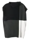 Y's Patchwork Top In Black