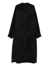 Y's Patterned Coat In Black