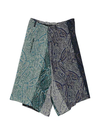 Y's Patterned Crop Trousers In Multi