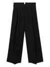 Y's High-waist Straight-leg Trousers In Black