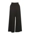 Y's Pinstripe Wide-leg Trousers In Black