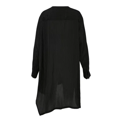 Y's Pintuck Asymmetery Blouse In Black
