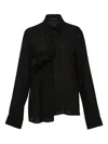 Y's Pintuck Ruffled Blouse In Black