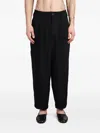 Y's Pleat-detailing Trousers In Black