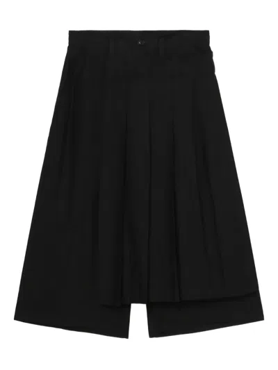 Y's Pleated Trousers In 黑色