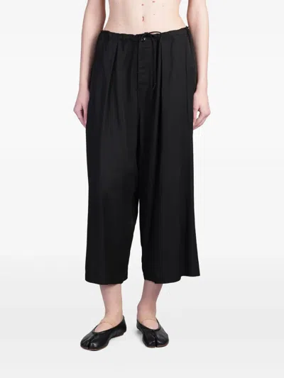 Y's Pleated Trousers In Black