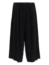 Y's Pleated Trousers In Black
