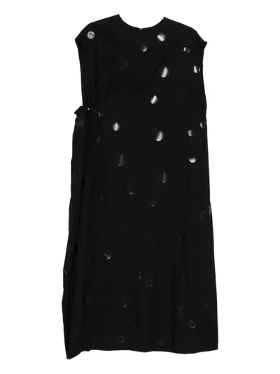 Y's Polka-dot Dress In Black