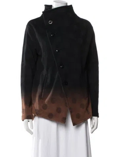 Pre-owned Y's Polka Dot Print Jacket In Black