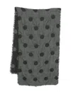 Y's Polka-dot Wool Scarf In Gray