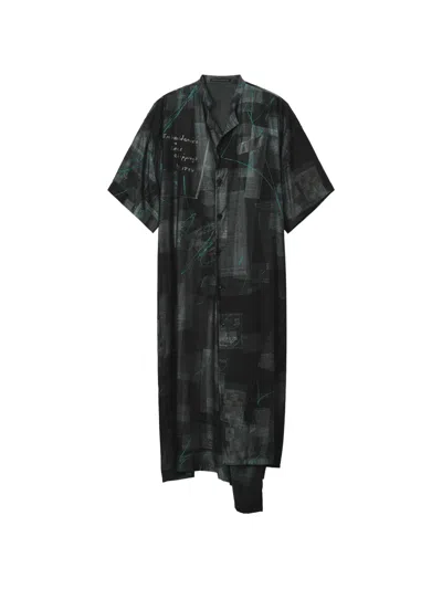 Y's Print Button Dress In Multi