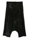 Y's Printed Sarouel Trousers In Black