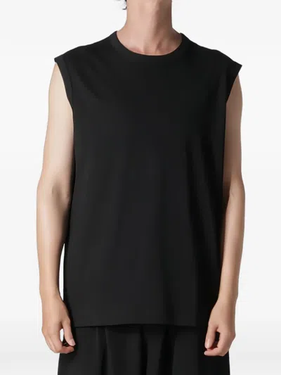 Y's Printed Sleeveless Top In Black