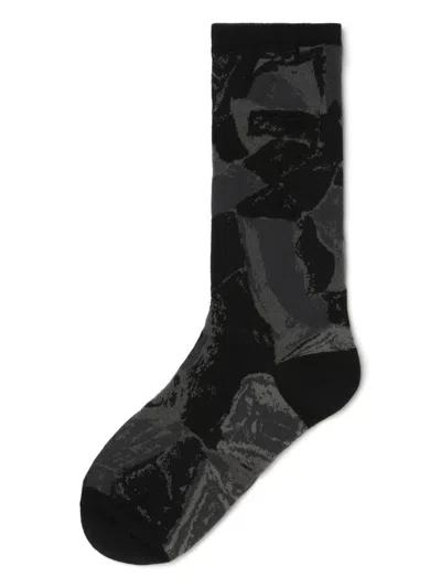 Y's Printed Socks In Black