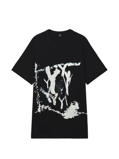 Y's Printed T-shirt In Black