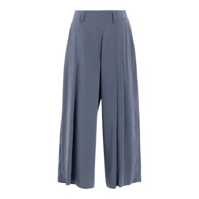 Y's Random Tuck Pants In Blue