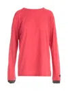 Y's Long-sleeved T-shirt With Round Neck In Red