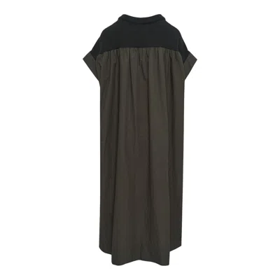 Y's Rib Fly Open Dress In Black